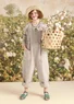“Gardener” organic cotton/linen dungarees (dark natural S)