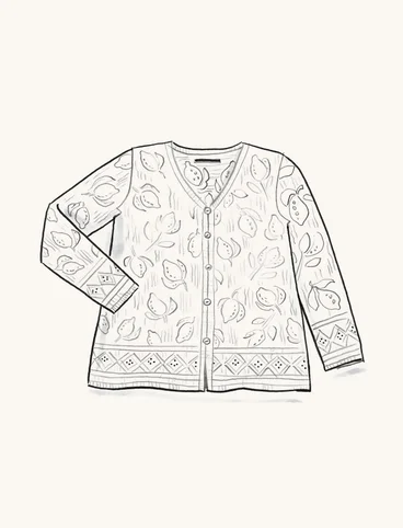 “Luisa” linen/recycled cotton pointelle cardigan - mrk0SP0lavendel