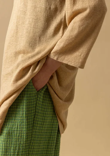 Tunic in a linen/recycled linen knit fabric - oatmeal