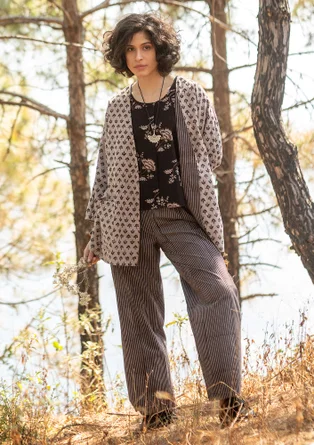 “Rose hip” woven organic cotton blouse - black