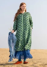 “Gjusta” woven organic cotton dress - elm green