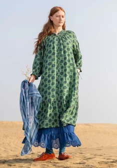 Robe "Gjusta" en coton biologique tissé - vert orme