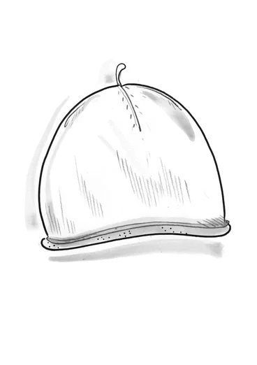 Lue «Rainbow» i bomull, ull eller bomull/ull - mørk smaragd