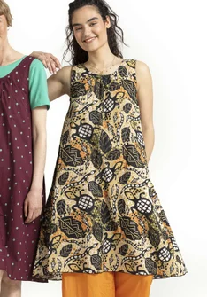 “Lea” woven organic cotton dress - ochre