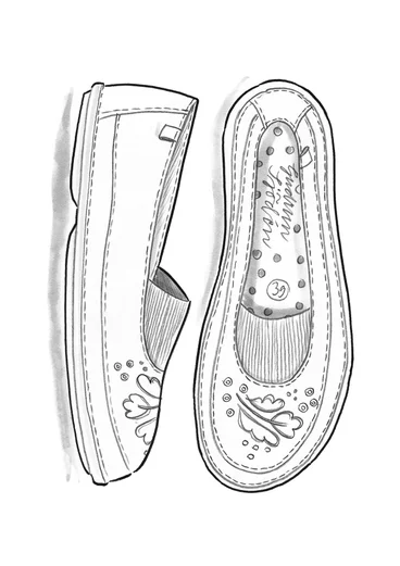 “Irma” nappa shoes with elastic strap - coriander