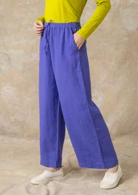 Woven linen pants - sky blue