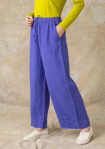 Woven linen pants - sky blue