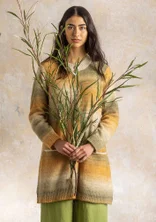  “Bello” long cardigan in alpaca/wool blend - cedar