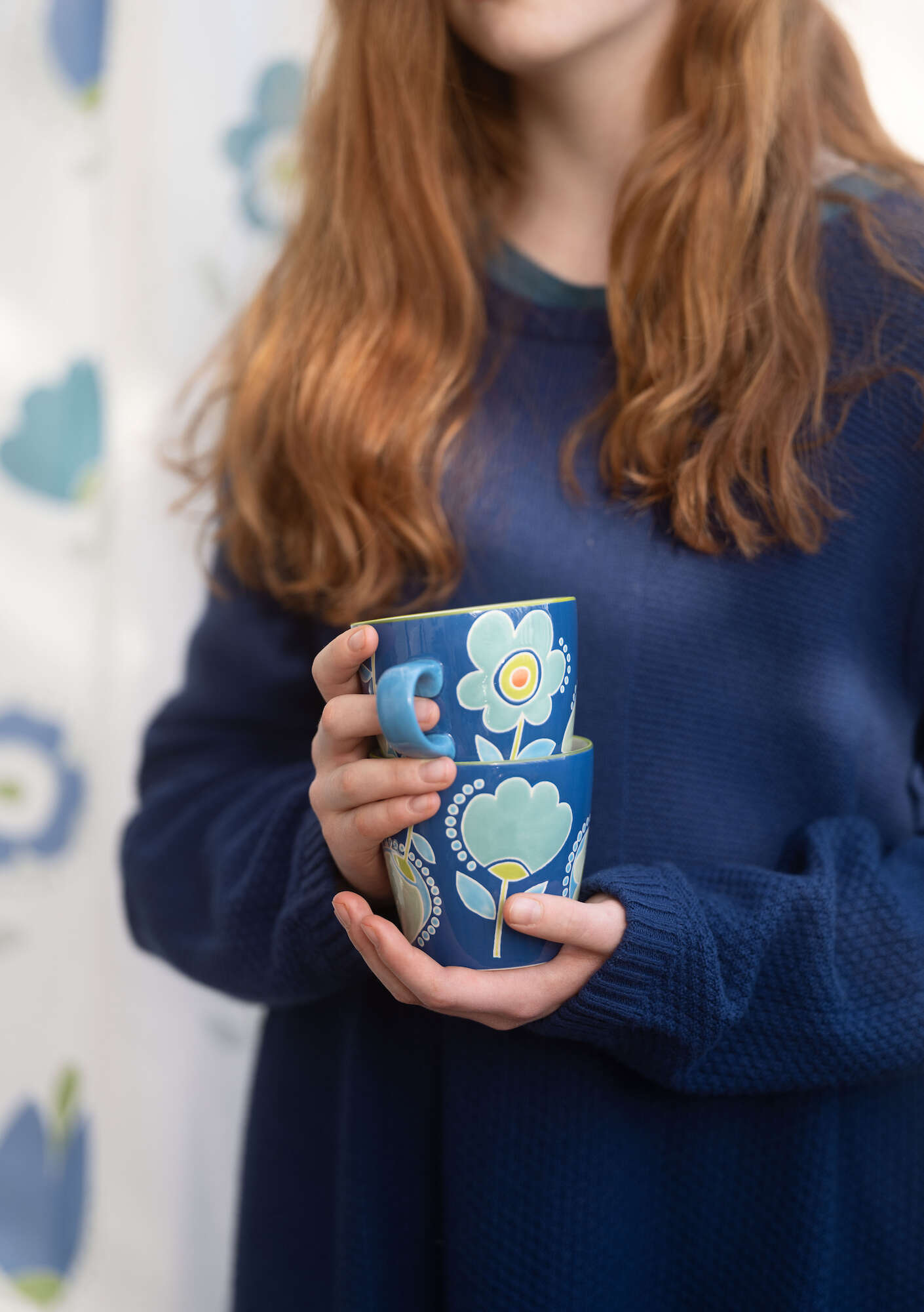 Tulipanaros mug flax blue