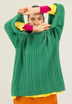 Trui "Midori" van biologisch katoen - donkersmaragd