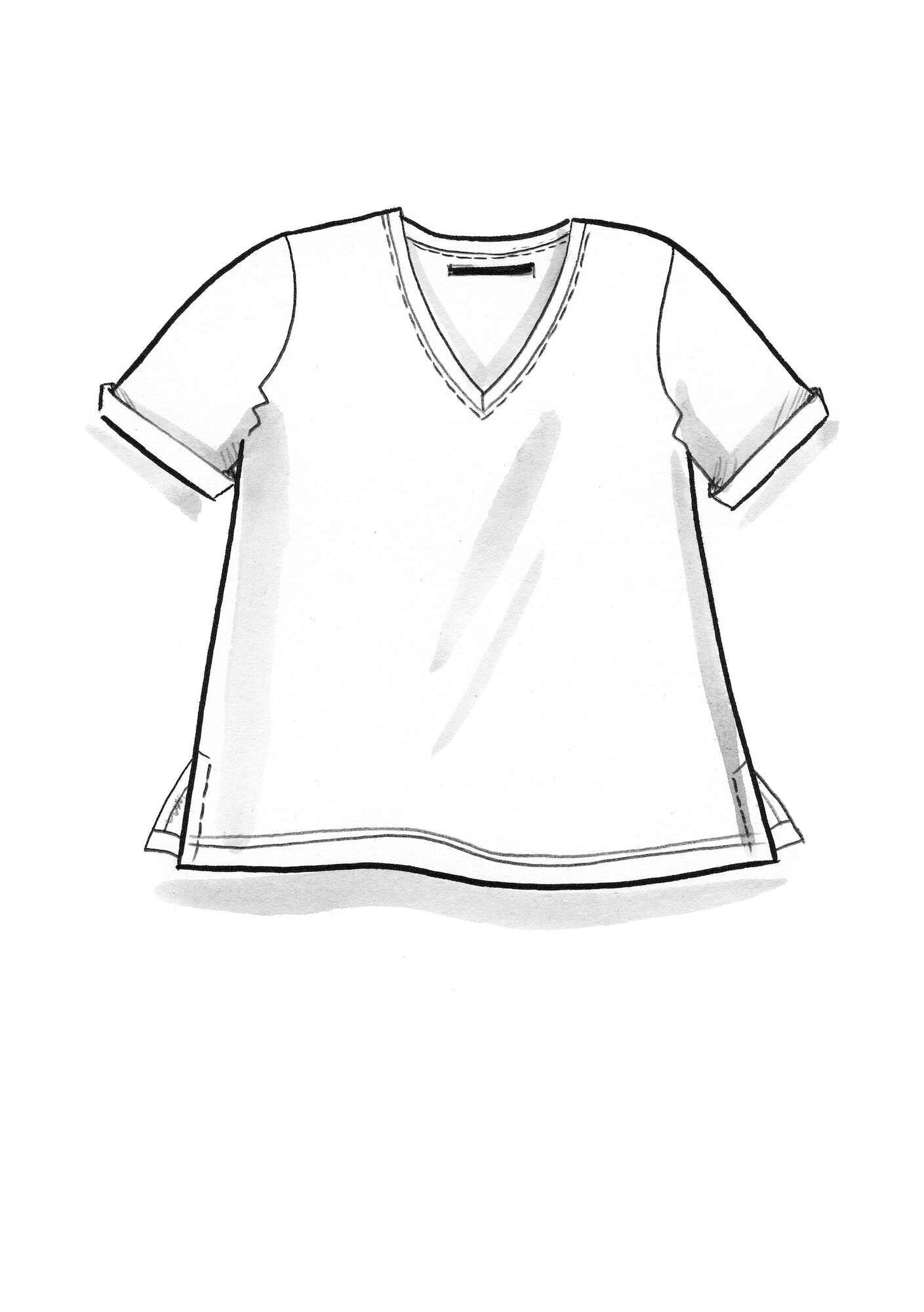 “Juliet” jersey top in organic cotton/modal