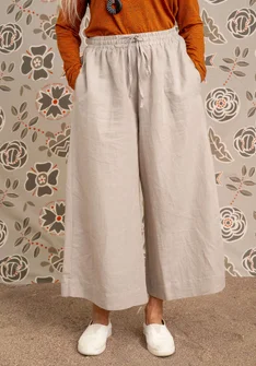 Pantalon tissé « Amber �» en coton biologique/lin - kalksten