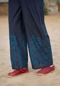 “Dawn” organic cotton trousers - dark indigo