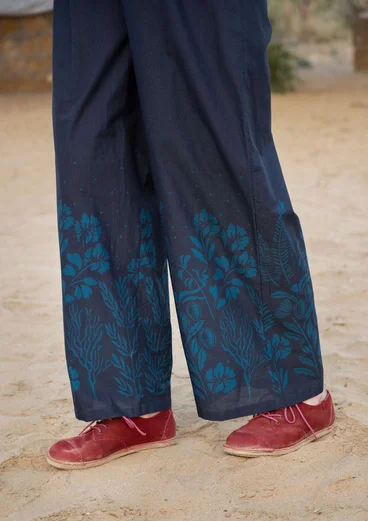 Hose „Dawn“ aus Bio-Baumwolle - dunkelindigo