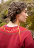 “Maria” organic/recycled cotton sweater (pomegranate M)