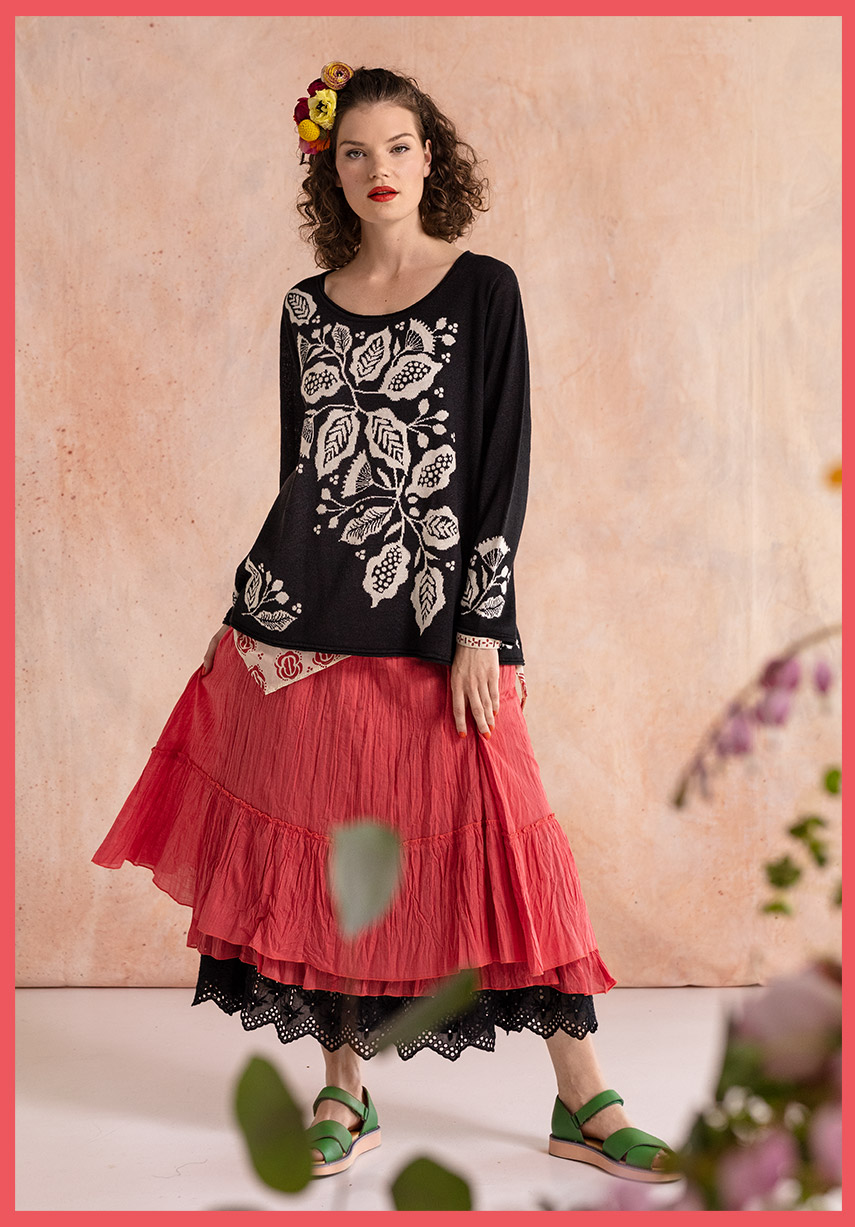 Pullover Flamenco aus Öko-Leinen und Baumwolle
