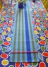 Striped organic cotton table runner (mild blue One Size)