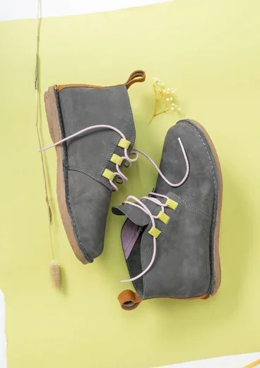 Desertboots van nubuck - asgrijs