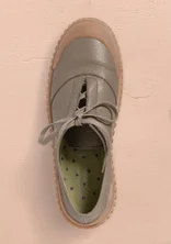 Sneakers en cuir nappa - taupe