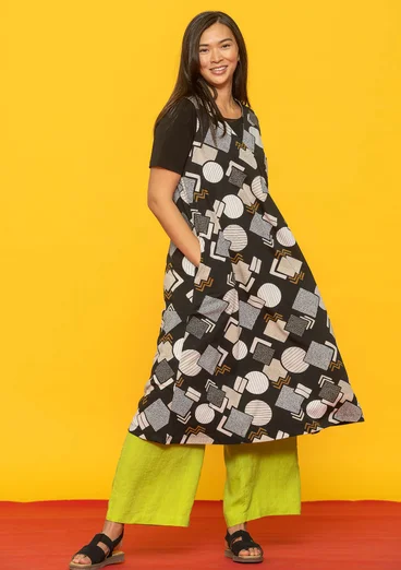 Robe en jersey « Kompass » en coton biologique - noir