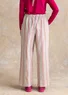 “Esme” woven organic cotton/linen trousers (multicoloured/striped XL)