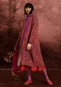 Kleid �„Linnea“ aus Hanfgewebe - aubergine