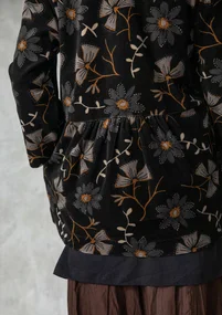 Veste "Paraguay" en velours de coton biologique/polyester recyclé - noir