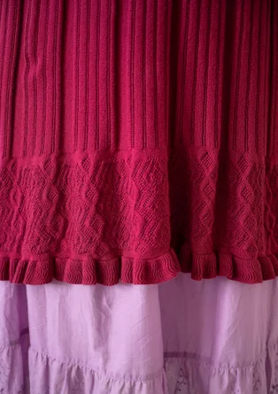 Strickkleid „Raya“ aus Bio-Baumwolle - dunkelhibiskus