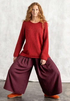 Favourite alpaca-blend sweater - parrot red/melange