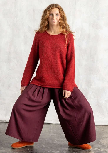 Favourite alpaca-blend sweater - parrot red/melange