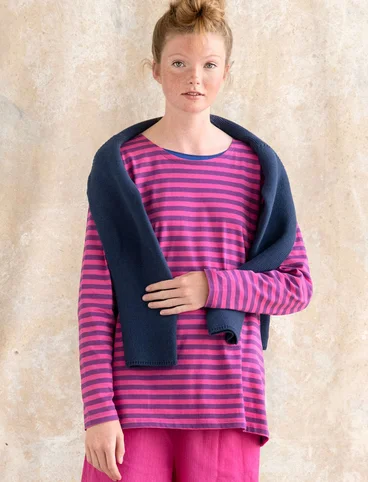 Organic cotton striped essential sweater - hibiskus0SL0midsommarblom