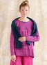 Essential striped sweater in organic cotton (hibiscus/midsummer flowers M)