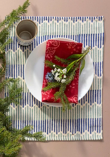 “Taiga” organic cotton placemat - lupin