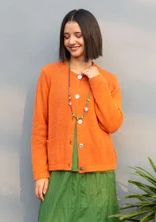 Strickjacke aus Alpakawollgemisch - gebranntes orange