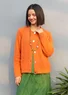 Strickjacke aus Alpakawollgemisch (gebranntes orange L)