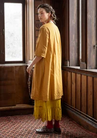 “Wanja” woven organic cotton dress - ochre