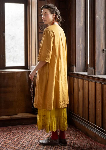 “Wanja” woven organic cotton dress - ochre