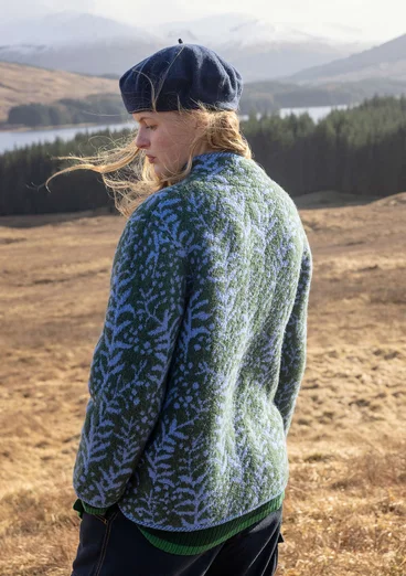 Gestrickte Jacke „Sälen“ aus Wollbouclé - monstera