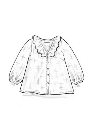 Webbluse „Amelie“ aus Bio-Baumwolle - vanille