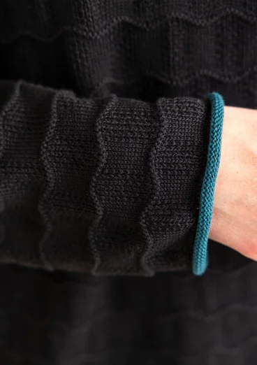 “Celia” recycled cotton favourite sweater - black