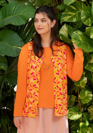 Débardeur "Bip" en jersey de coton biologique - jaune soleil/motif