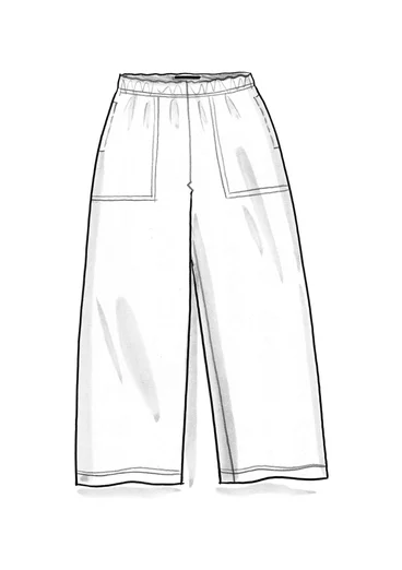 Organic cotton jersey trousers - black