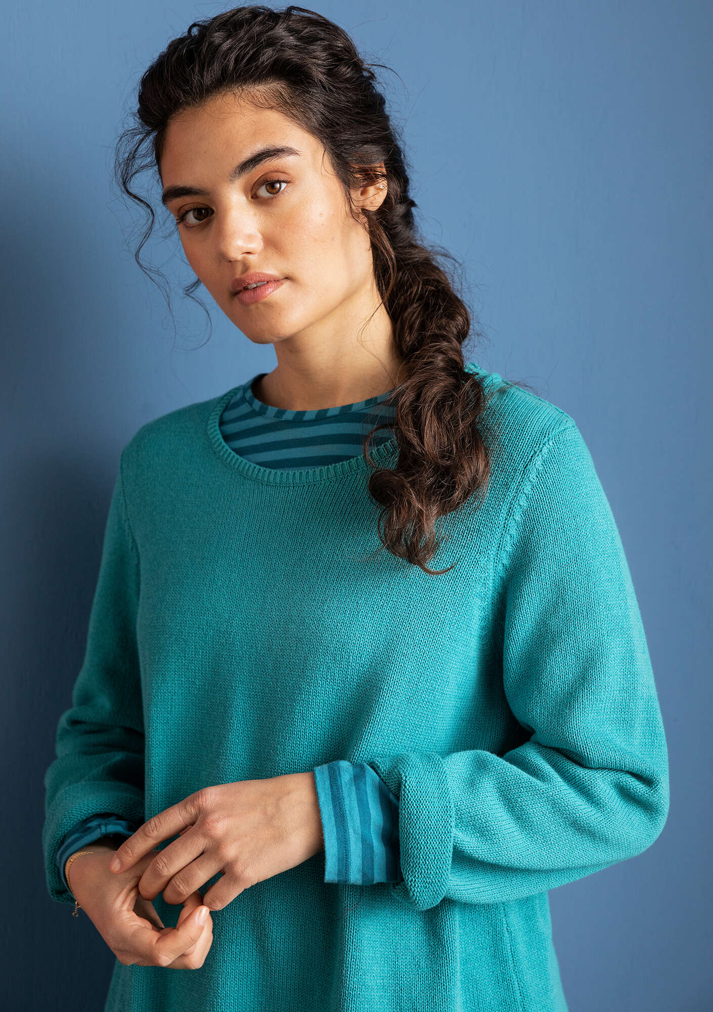 FAVOURITE Adena long-sleeved top turquoise