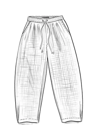 Pantalon "Ottilia" en coton biologique tissé - raisin
