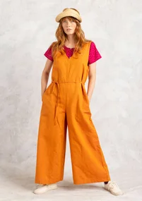 “Idun” woven organic cotton/linen dungarees - rowan