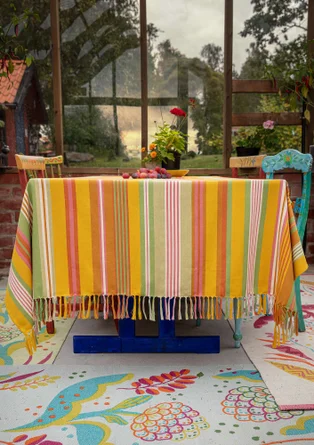 “Bolster” tablecloth in organic cotton - pineapple