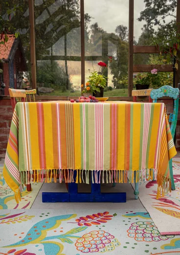 “Bolster” tablecloth in organic cotton - pineapple