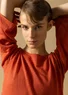 Tunic in a linen/recycled linen knit fabric (brick S)
