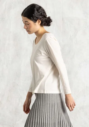 Organic cotton jersey top - ecru