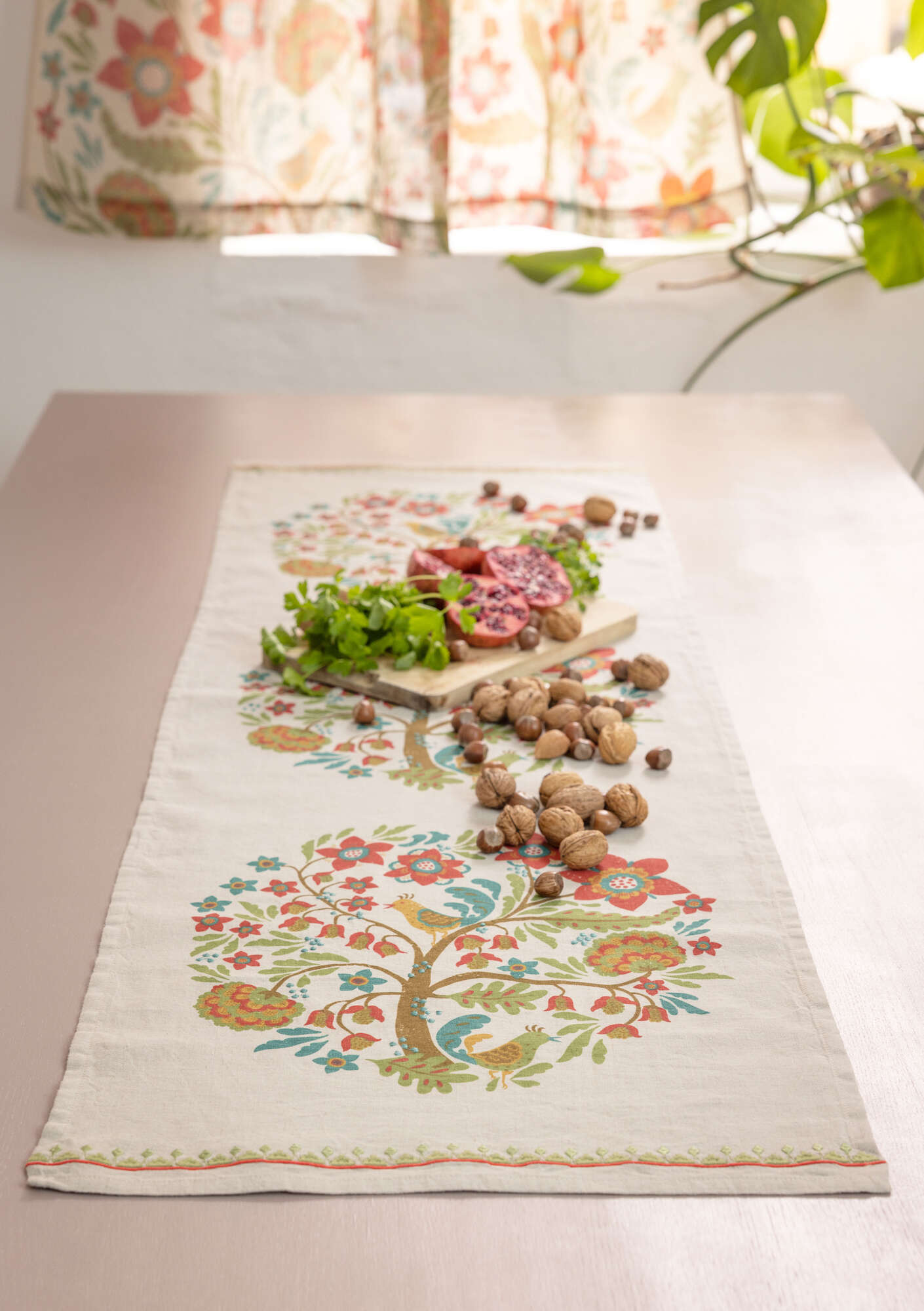 Tree of life table runner natural